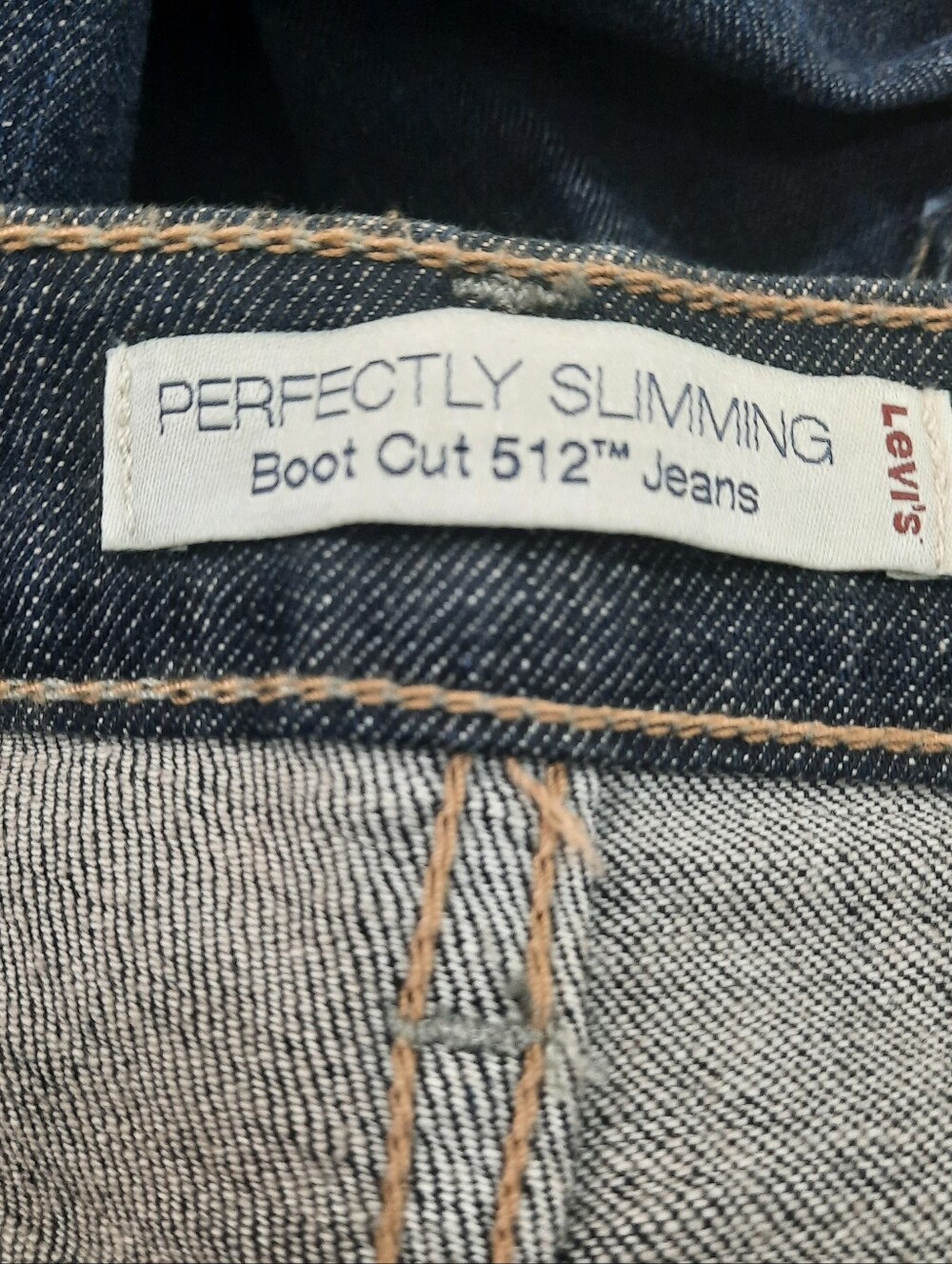 Levi's 512 Indigo Bootcut Jeans Perfectly Slimming NWT - Picture 5 of 6